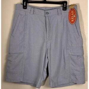 NWT Tommy Bahama Relax Key Grip Cargo Shorts Men's Sz 33 Dusk Blue Style TR808
